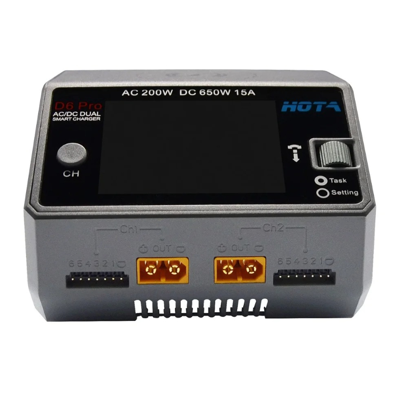 D6 Pro Black AC 200W DC 2x325W - Hota D6 Pro Dual Lipo Charger ulasan dan harga